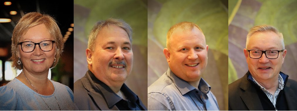 Fra v. fylkesvaraordfører Heidi Holmgren, ordfører Jan Martin Rishaug i Alta, ordfører Tor Erik Labahå i Vardø og ordfører Jon Erland Balto i Tana. Foto: Finnmark SP / Østhavet.