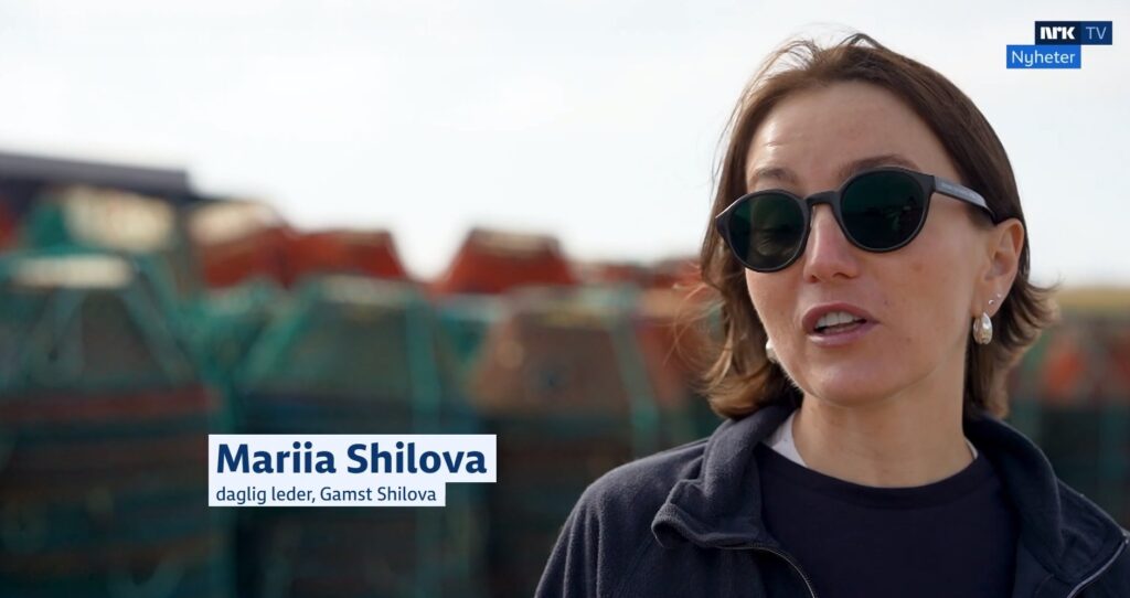 Daglig leder Mariia Shilova ved Gamst Shilova lover 60 nye arbeidsplasser på Svartnes allerede i desember. Foto: NRK Nordnytt.